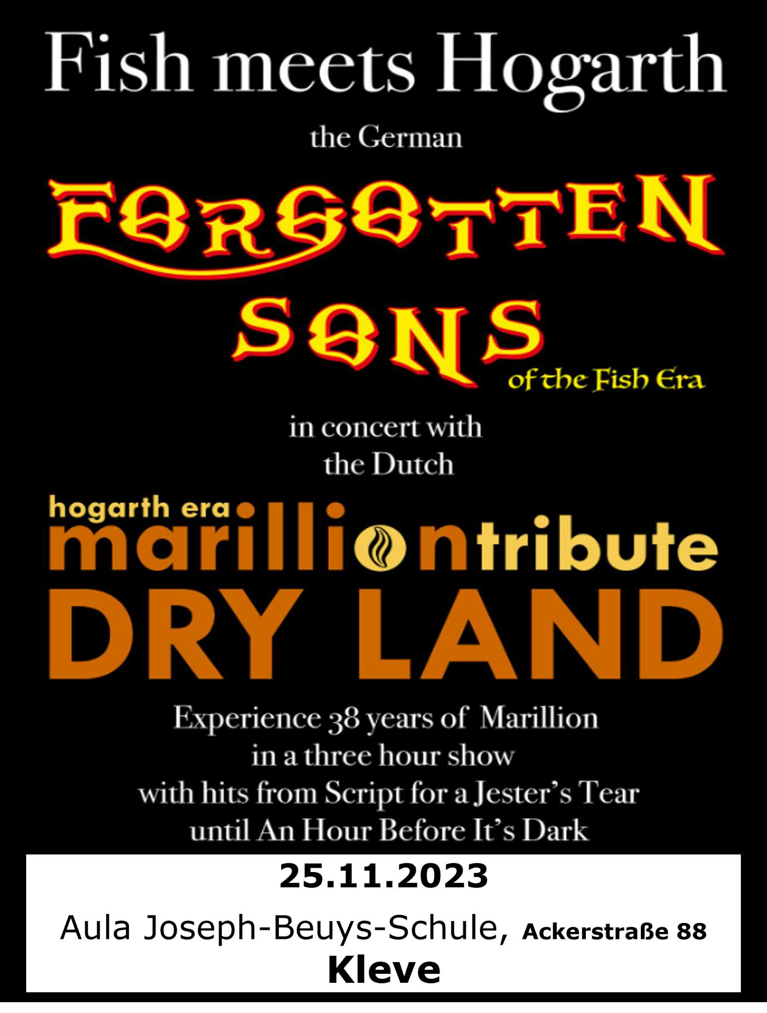 Marillion tribute Dry Land Fish meets Hogarth 