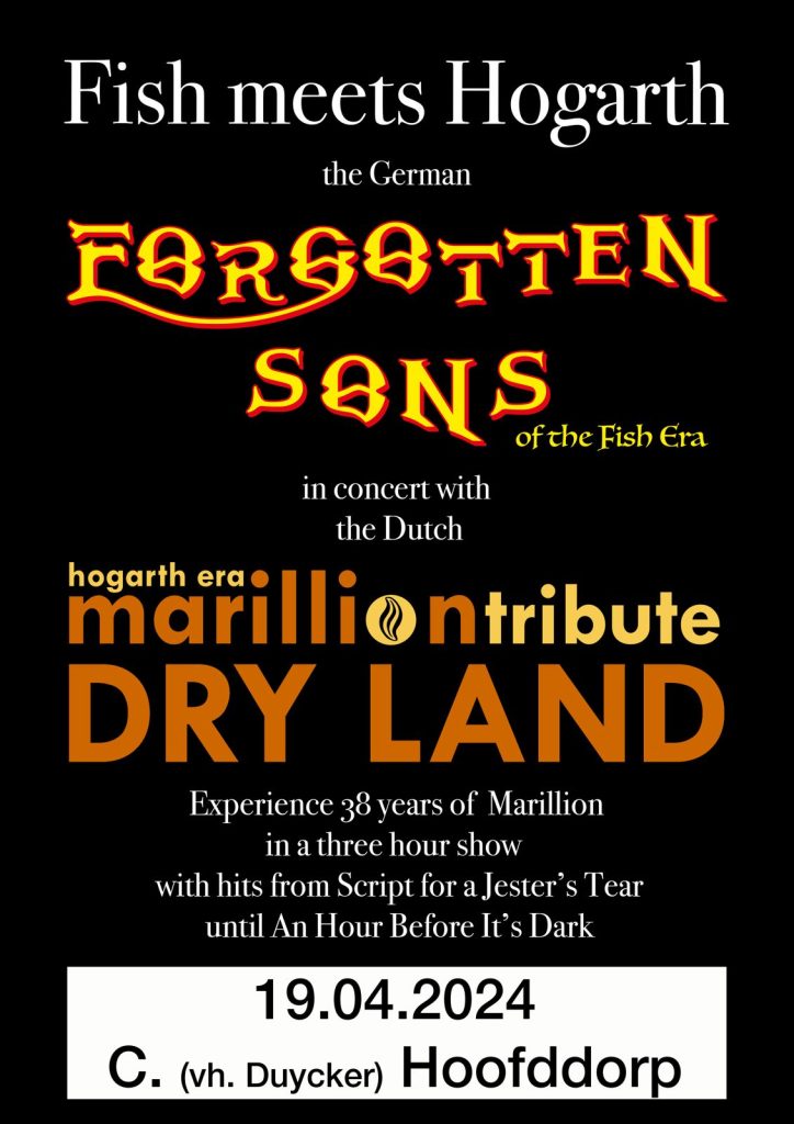 Dry Land Marillion Tribute in C Punt Hoofddorp 19-4-2024